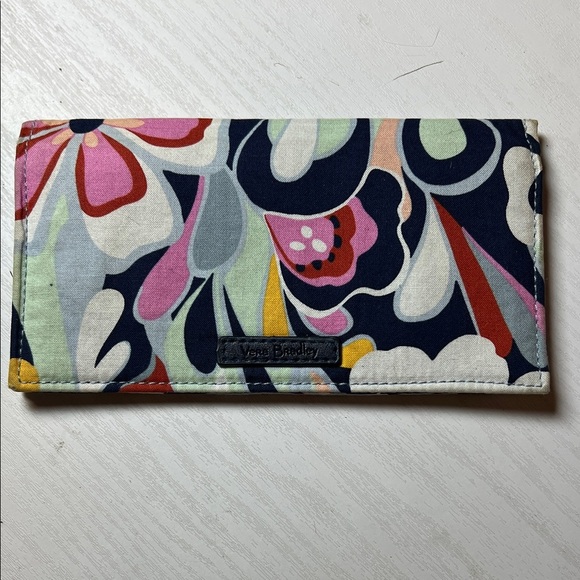 Vera Bradley Pink and Blue Floral Wallet - Picture 2 of 4